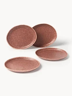 Platos llanos artesanales de forma orgánica Macey, 4 uds. Platos De Postre|Vajillas Completas