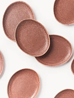 Platos llanos artesanales de forma orgánica Macey, 4 uds. Platos De Postre|Vajillas Completas