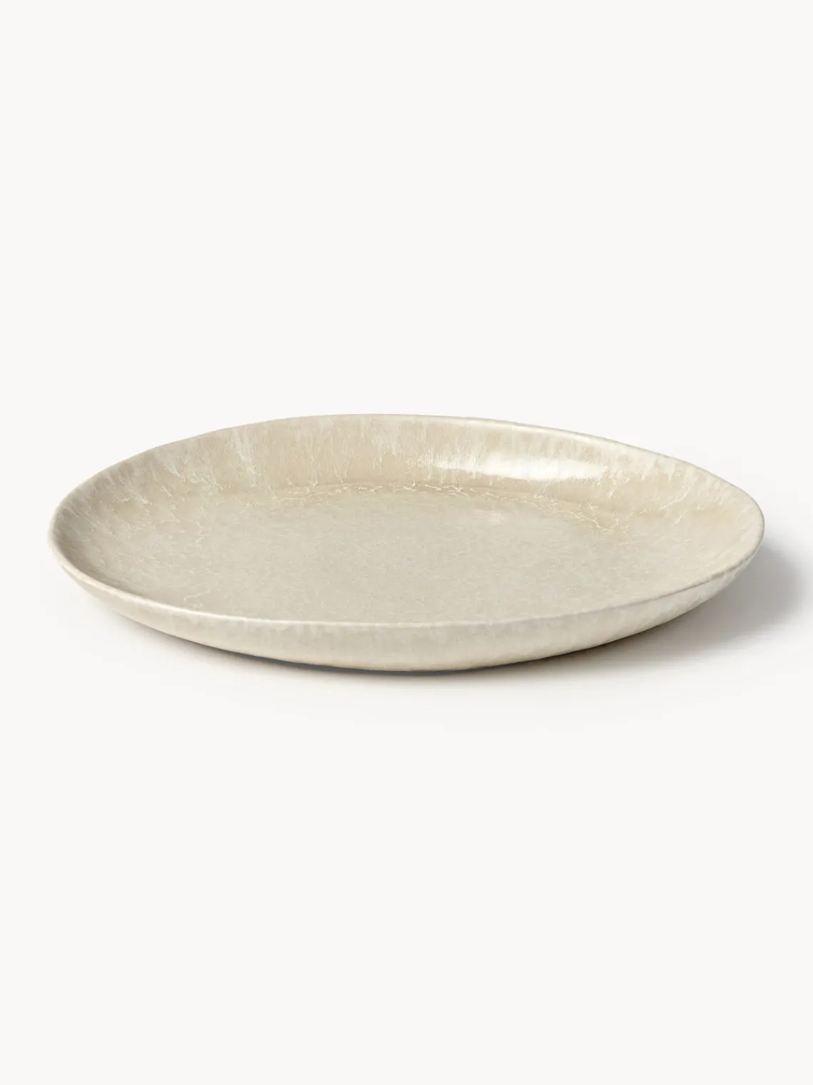 New Platos llanos artesanales de forma orgánica Macey, 4 uds. Platos Llanos|Vajillas Completas
