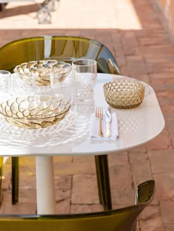 Platos Llanos|Vajillas Completas>Kartell Platos llanos con relieves Jellies, 4 uds. Transparente