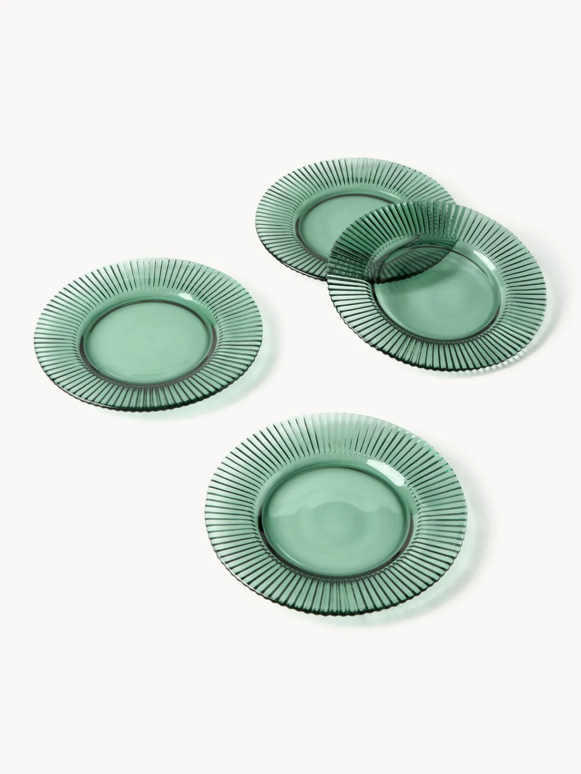 Clearance Platos llanos con relieves Effie, 4 uds. Platos Llanos|Vajillas Completas