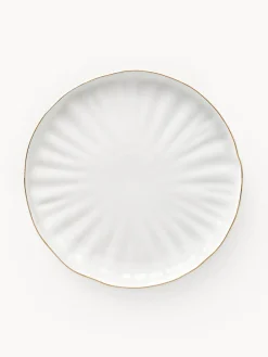 Platos Llanos|Vajillas Completas>Westwing Collection Platos llanos de porcelana con relieves Sali, 2 uds.