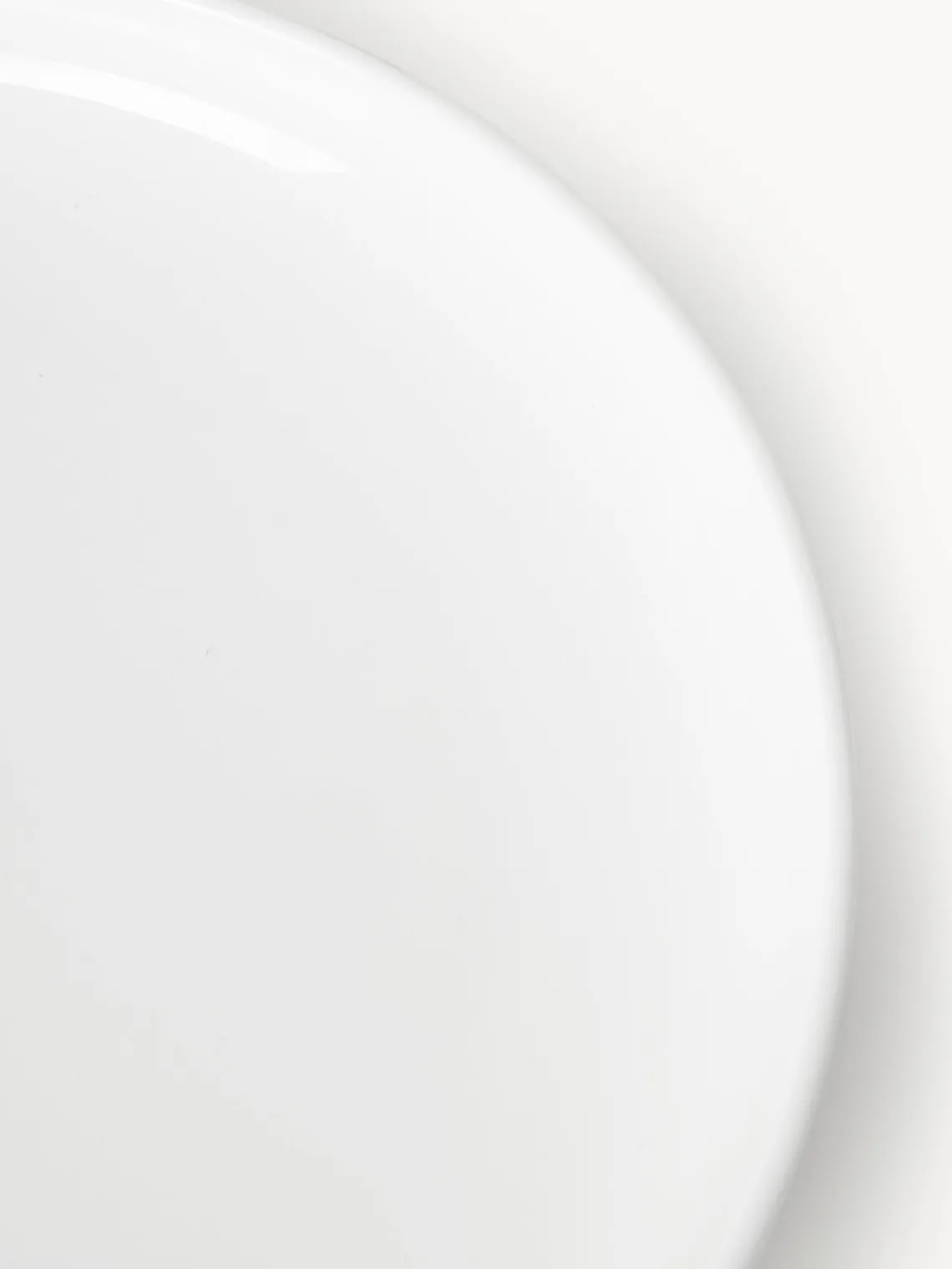 Platos Llanos|Vajillas Completas>Westwing Collection Platos llanos de porcelana Nessa, 4 uds. Blanco Off White brillante