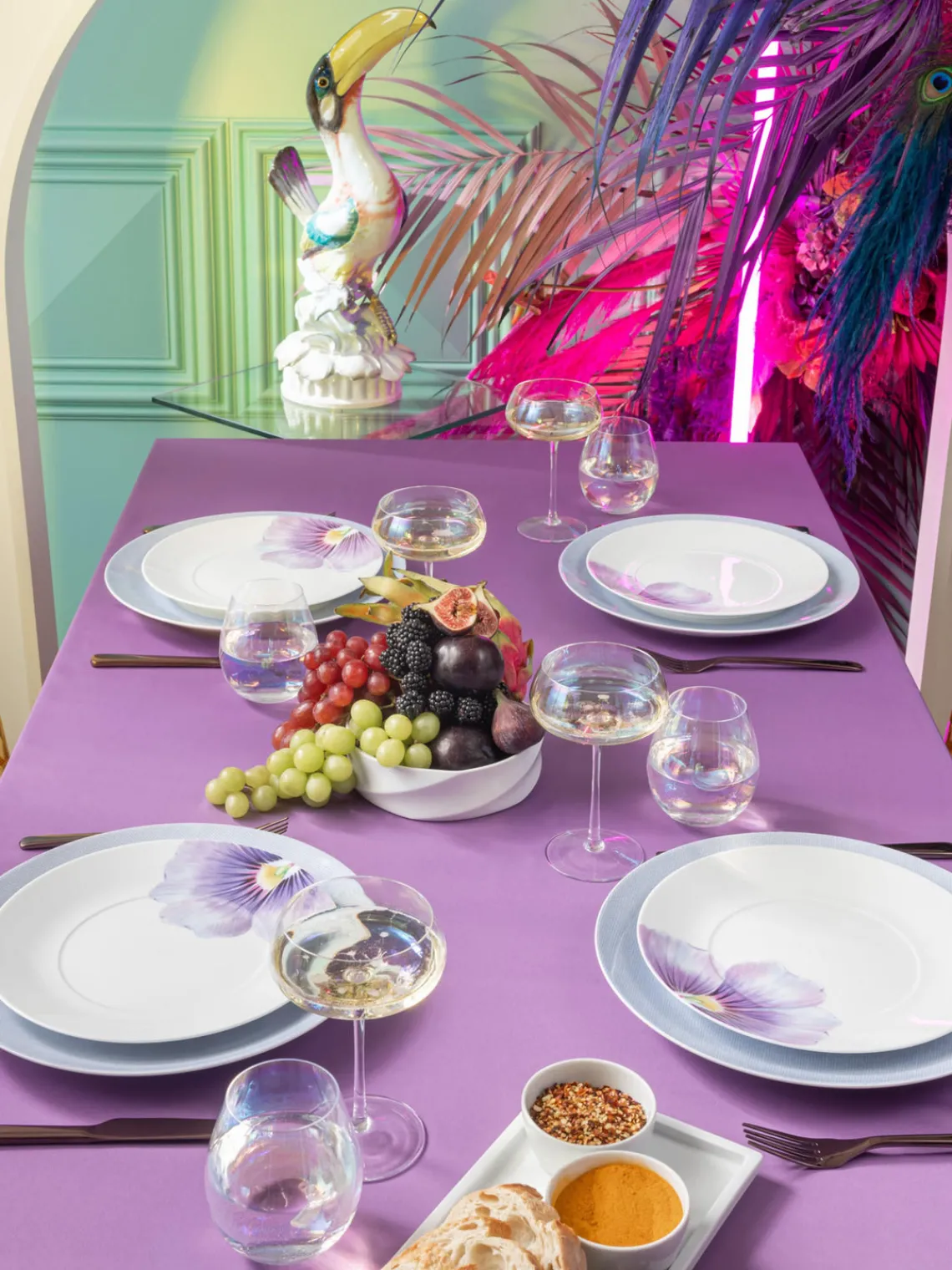 Platos llanos de porcelana artesanales Cosmopolitan, 2 uds. Platos Llanos|Vajillas Completas