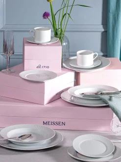 Platos Llanos|Vajillas Completas></noscript>Meissen Platos llanos de porcelana artesanales Cosmopolitan, 2 uds.