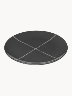 Best Platos llanos de porcelana con esmalte reactivo Zuma, 2 uds. Vajillas Completas|Menaje De Mesa