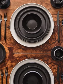 Platos Llanos|Menaje De Mesa>SERAX Platos llanos de porcelana con esmalte reactivo Dune, 2 uds. Blanco