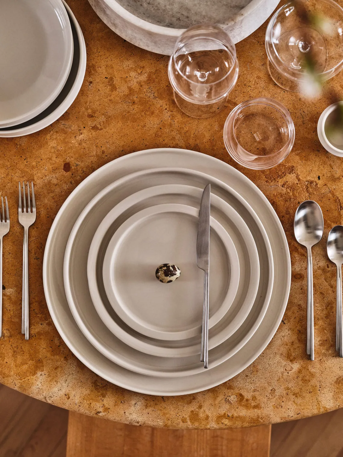 Platos Llanos|Menaje De Mesa>SERAX Platos llanos de porcelana con esmalte reactivo Dune, 2 uds. Blanco