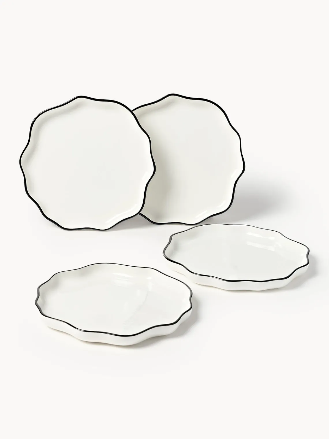 Platos Llanos|Vajillas Completas>Westwing Collection Platos llanos de porcelana Bia, 4 uds.