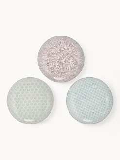 Platos Llanos|Vajillas Completas>Bloomingville Platos llanos pintados a mano Patrizia, 3 uds.