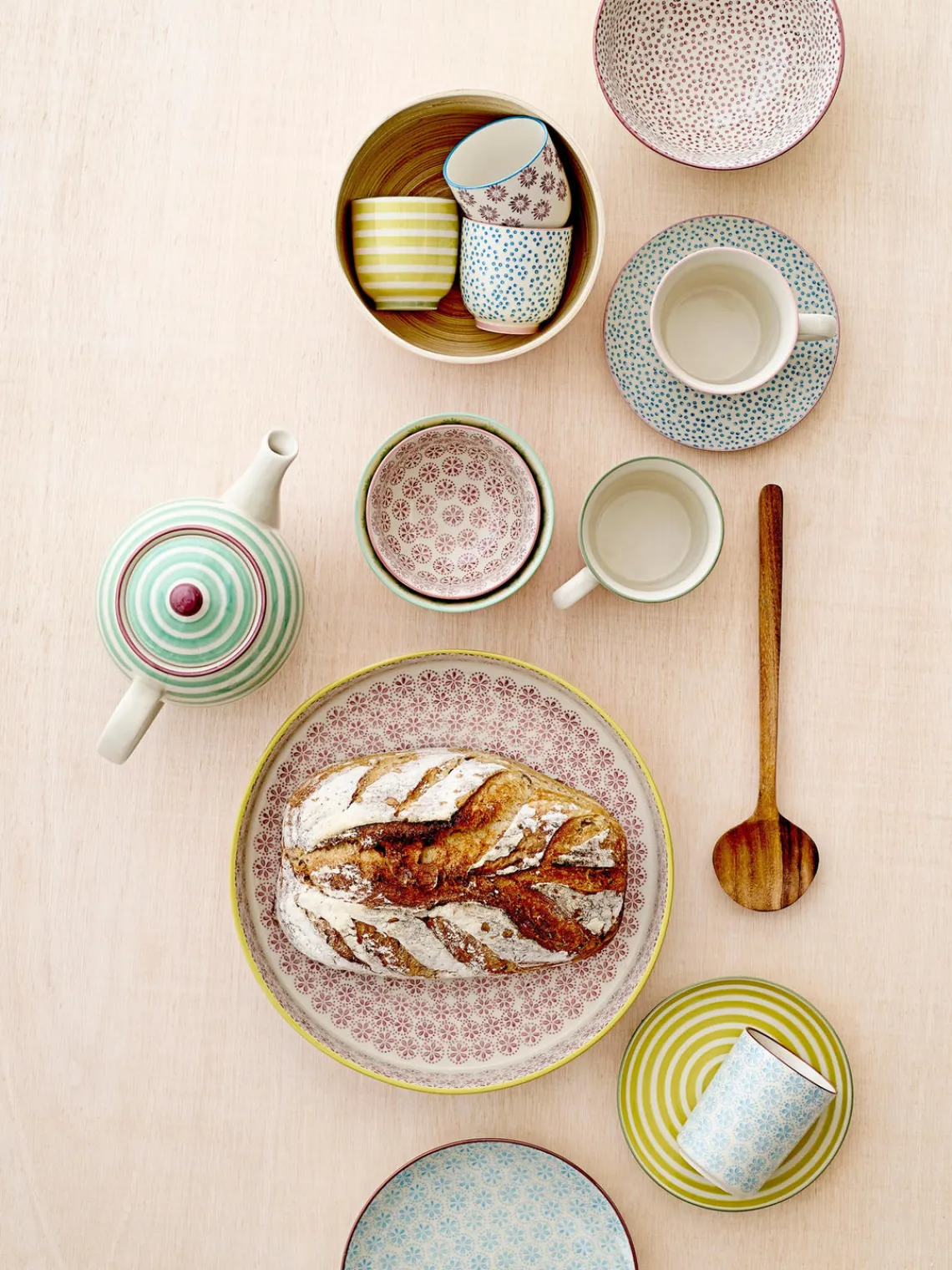 Vajillas Completas|Menaje De Mesa>Bloomingville Platos pastel artesanales Holly, 3 uds.