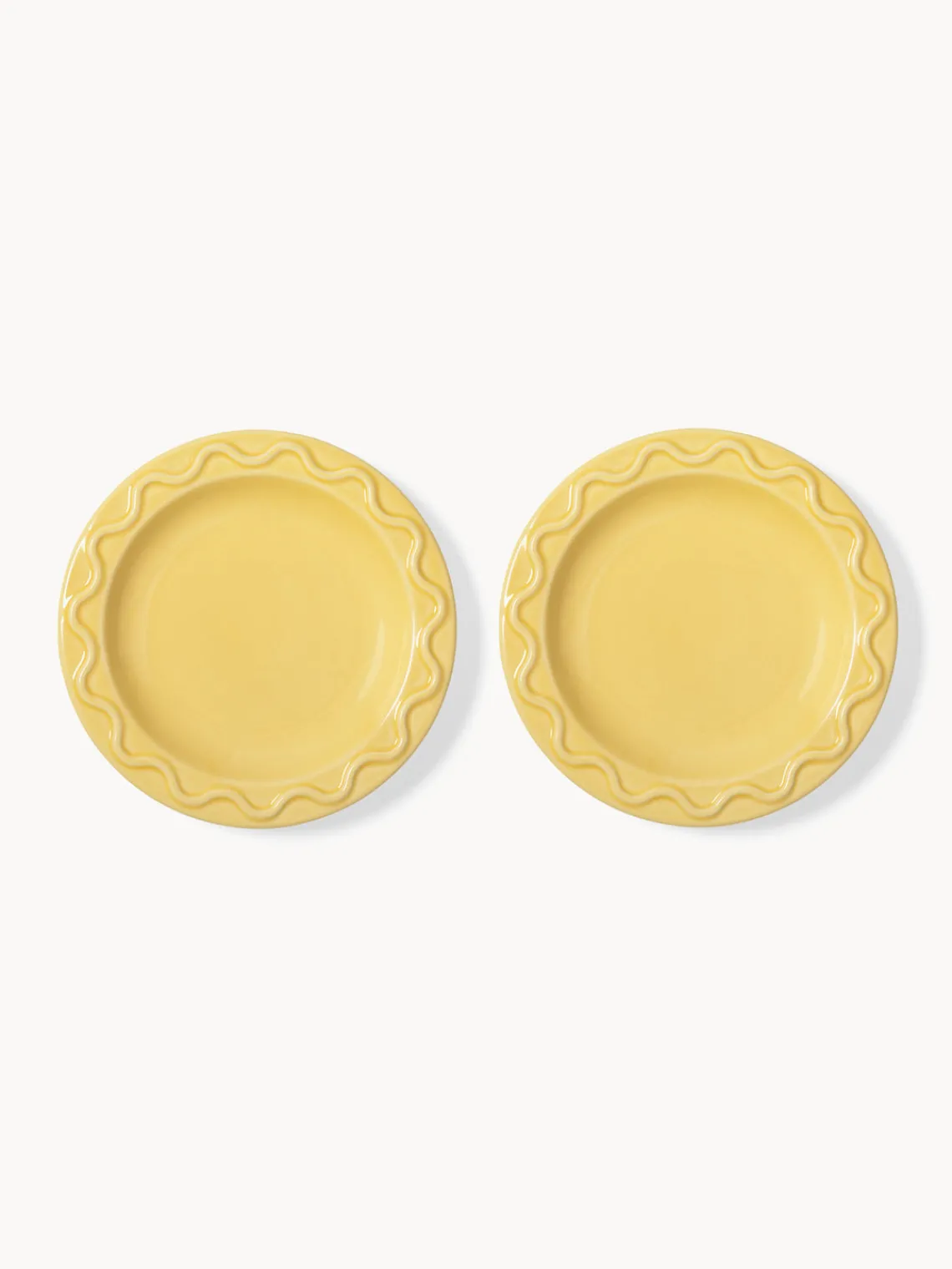 Platos De Postre|Vajillas Completas>&k Amsterdam Platos pequeños artesanales Mochi, 2 uds. Amarillo sol
