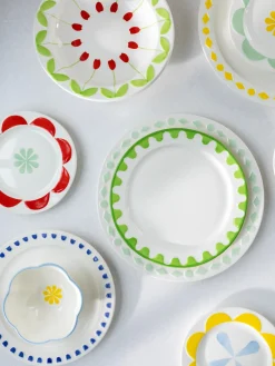 Outlet Platos pequeños artesanales Folk, 4 uds. Platos De Postre|Vajillas Completas