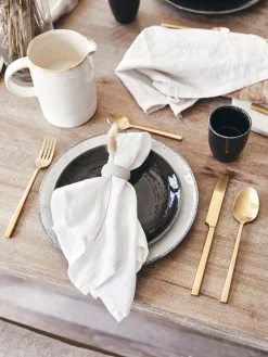 Platos De Postre|Vajillas Completas>Broste Copenhagen Platos postre artesanales , 4 uds. Nordic Coal