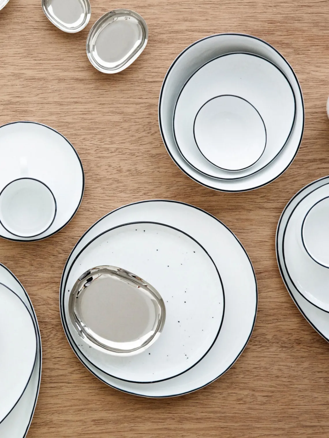 Discount Platos postre artesanales de porcelana Salt, 4 uds. Menaje De Mesa