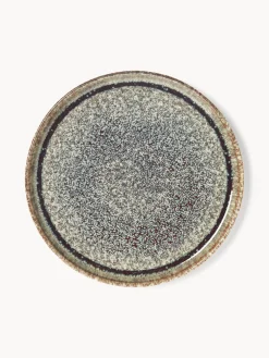 Platos De Postre|Vajillas Completas>Westwing Collection Platos postre artesanales con esmalte reactivo Danza, 4 uds. Tonos de marrón, beige, con gradiente de color