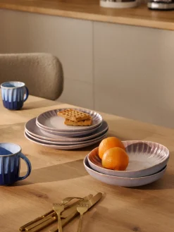 Discount Platos postre artesanales con esmalte reactivo Vinci, 4 uds. Platos De Postre|Vajillas Completas