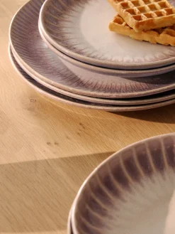 Discount Platos postre artesanales con esmalte reactivo Vinci, 4 uds. Platos De Postre|Vajillas Completas