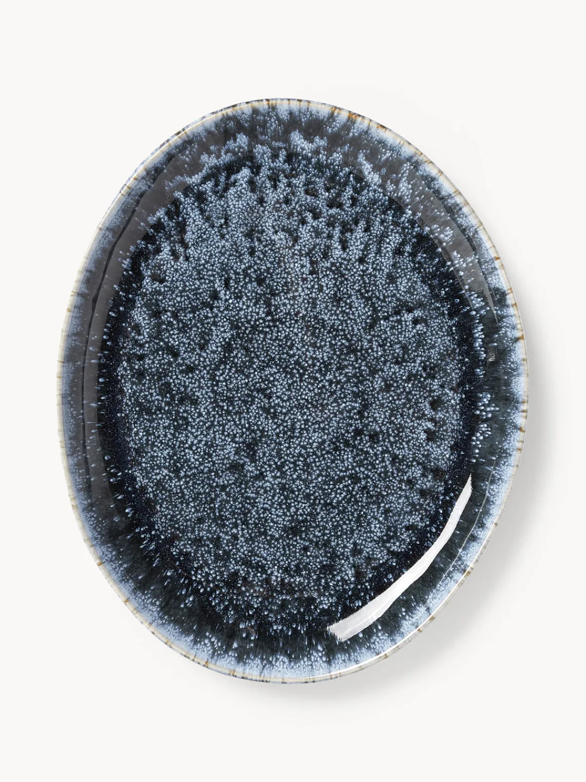 Platos De Postre|Vajillas Completas>Westwing Collection Platos postre artesanales en forma orgánica Macey, 4 uds Tonos grises azulados brillantes