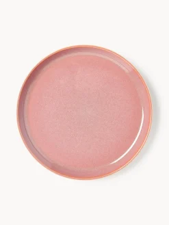 Platos De Postre|Vajillas Completas>Westwing Collection Platos postre con esmalte reactivo Havana, 4 uds. Tonos rosas y naranjas