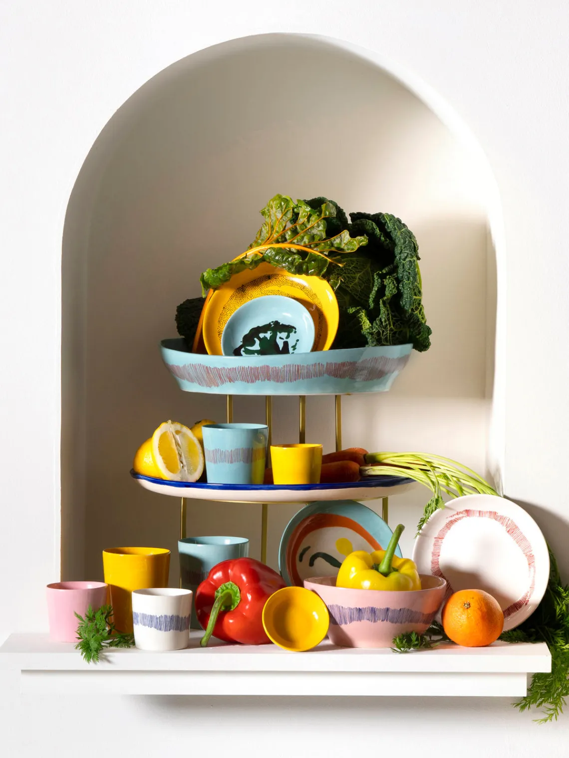 Clearance Platos postre con esmalte reactivo Feast 2 uds. Platos De Postre|Vajillas Completas