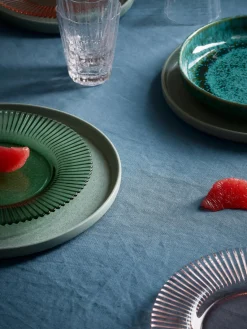 Platos De Postre|Vajillas Completas>Westwing Collection Platos postre con relieves Effie, 4 uds. Verde menta