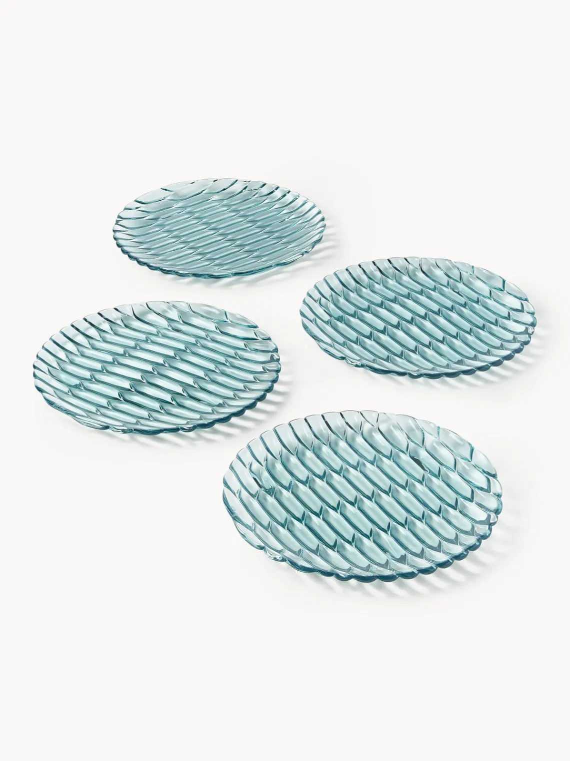 Platos De Postre|Menaje De Mesa>Kartell Platos postre con relieve Jellies, 4 uds. Azul claro
