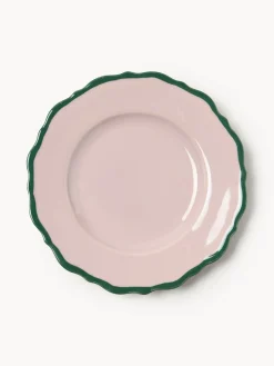 Platos De Postre|Vajillas Completas>Westwing Collection Platos postre Crumble, 4 uds. Lavanda con borde verde oscuro