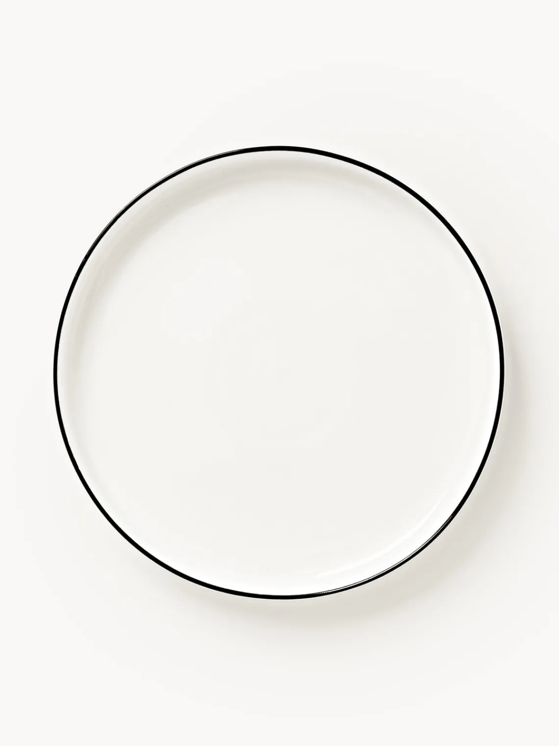 Platos De Postre|Vajillas Completas>Westwing Collection Platos postre de porcelana Facile, 2 uds. Blanco Off White con borde negro