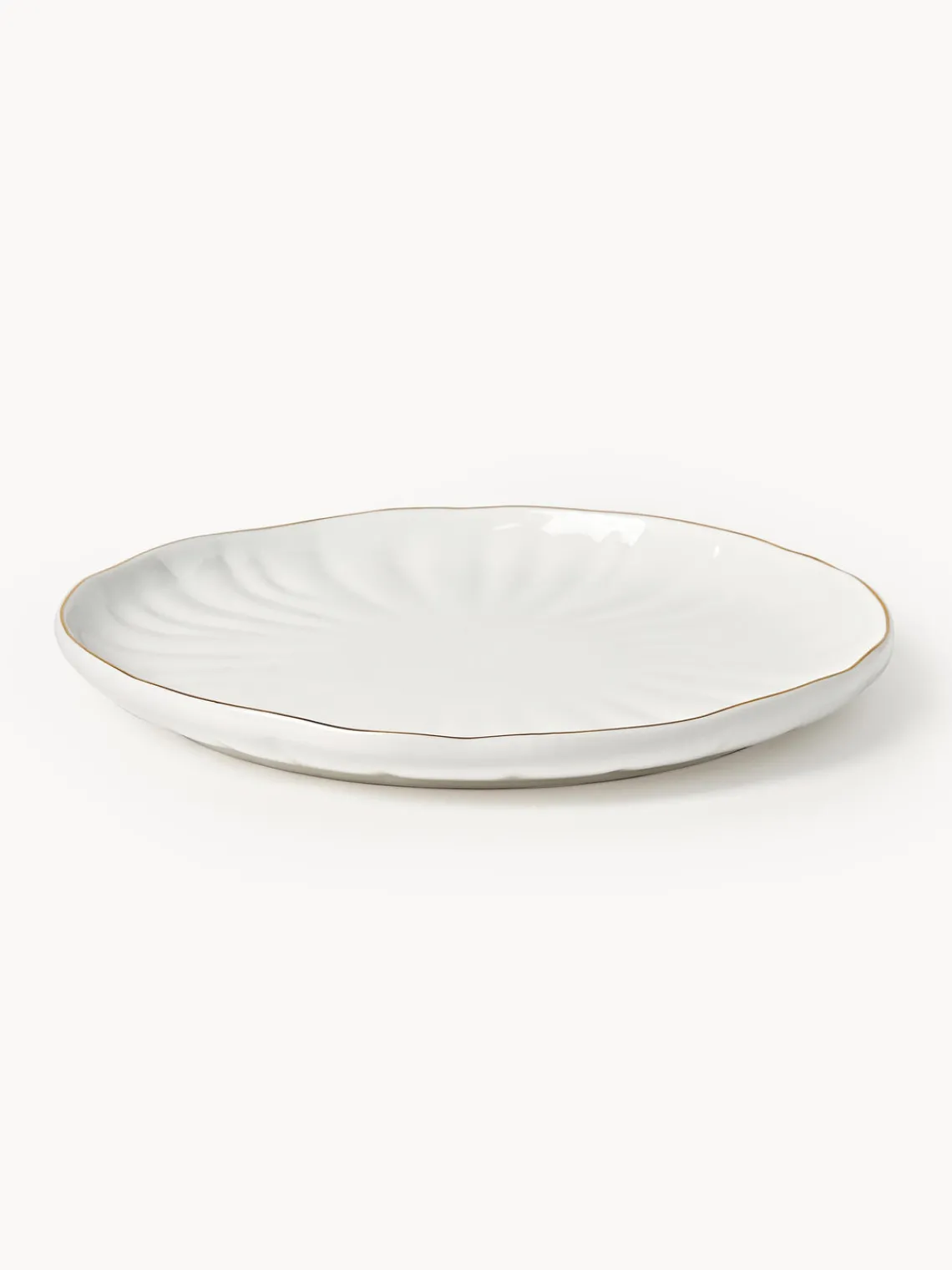 Platos De Postre|Vajillas Completas>Westwing Collection Platos postre de porcelana con relieves Sali, 2 uds.