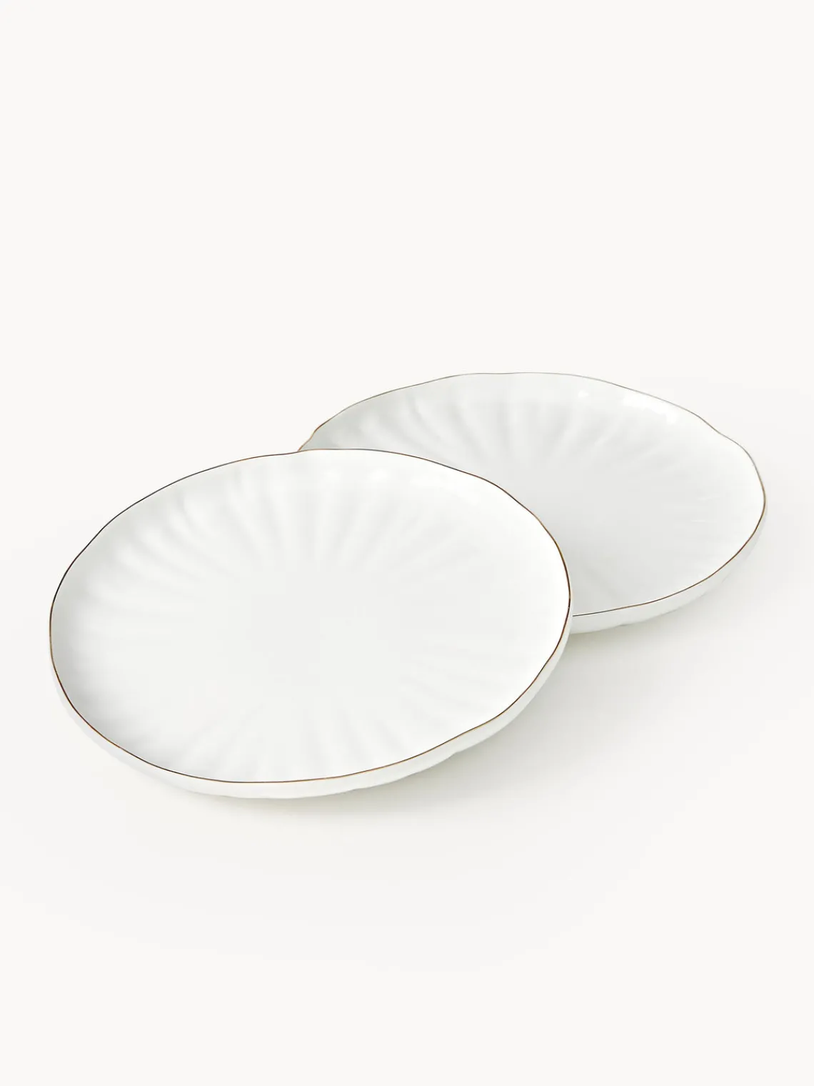 Platos De Postre|Vajillas Completas>Westwing Collection Platos postre de porcelana con relieves Sali, 2 uds.