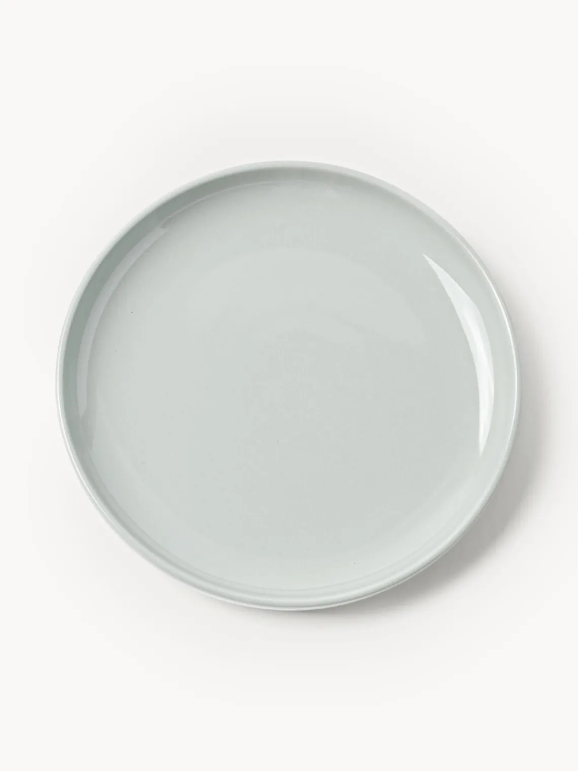 Platos De Postre|Vajillas Completas>Westwing Collection Platos postre de porcelana Nessa, 4 uds. Gris claro brillante