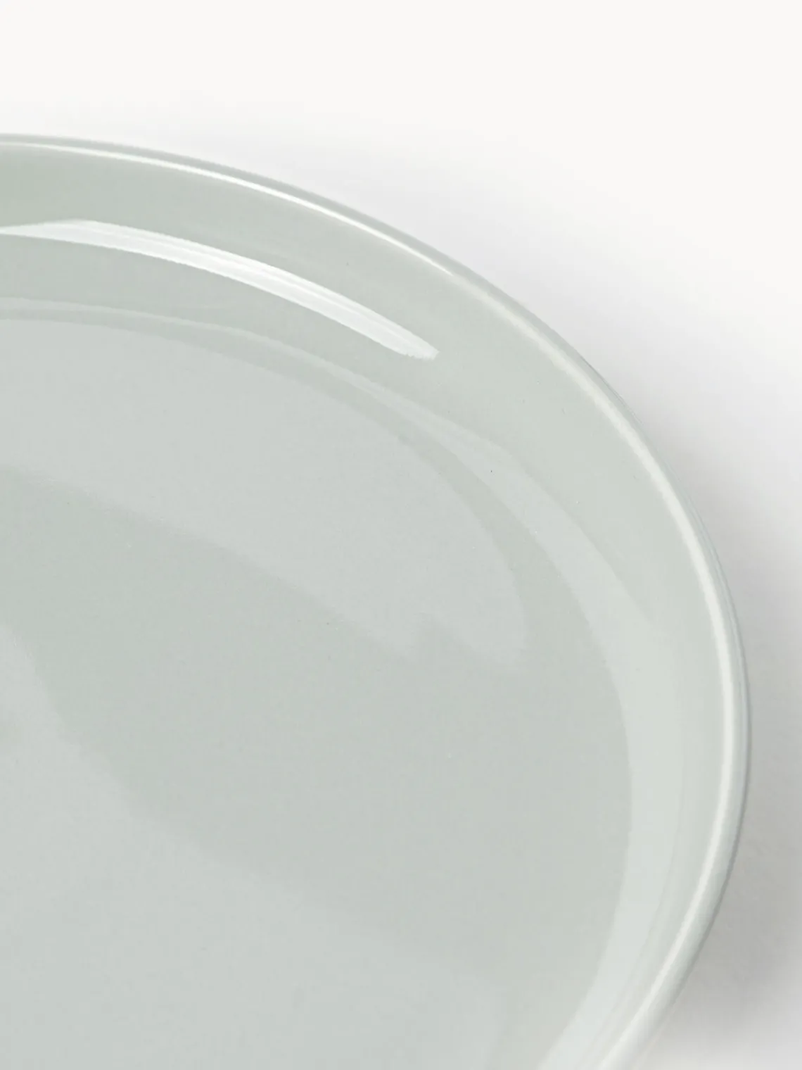 Platos De Postre|Vajillas Completas>Westwing Collection Platos postre de porcelana Nessa, 4 uds. Gris claro brillante