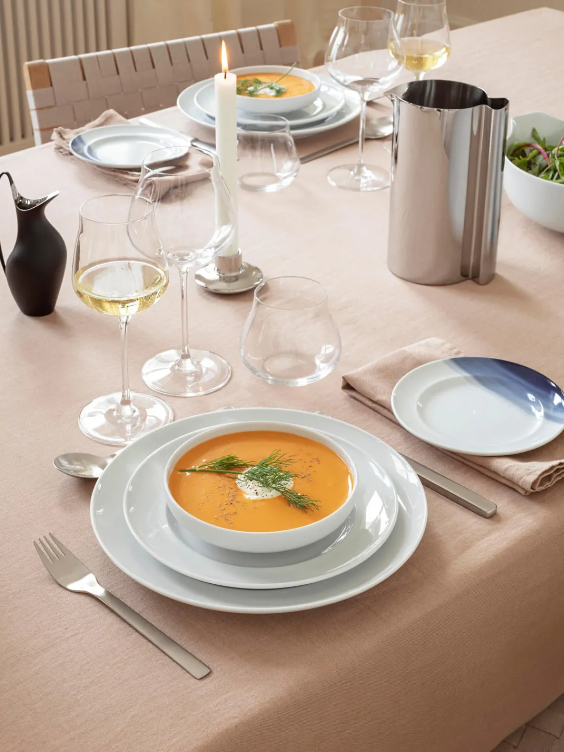 Platos De Postre|Vajillas Completas>GEORG JENSEN Platos postre de porcelana Koppel, 4 uds.