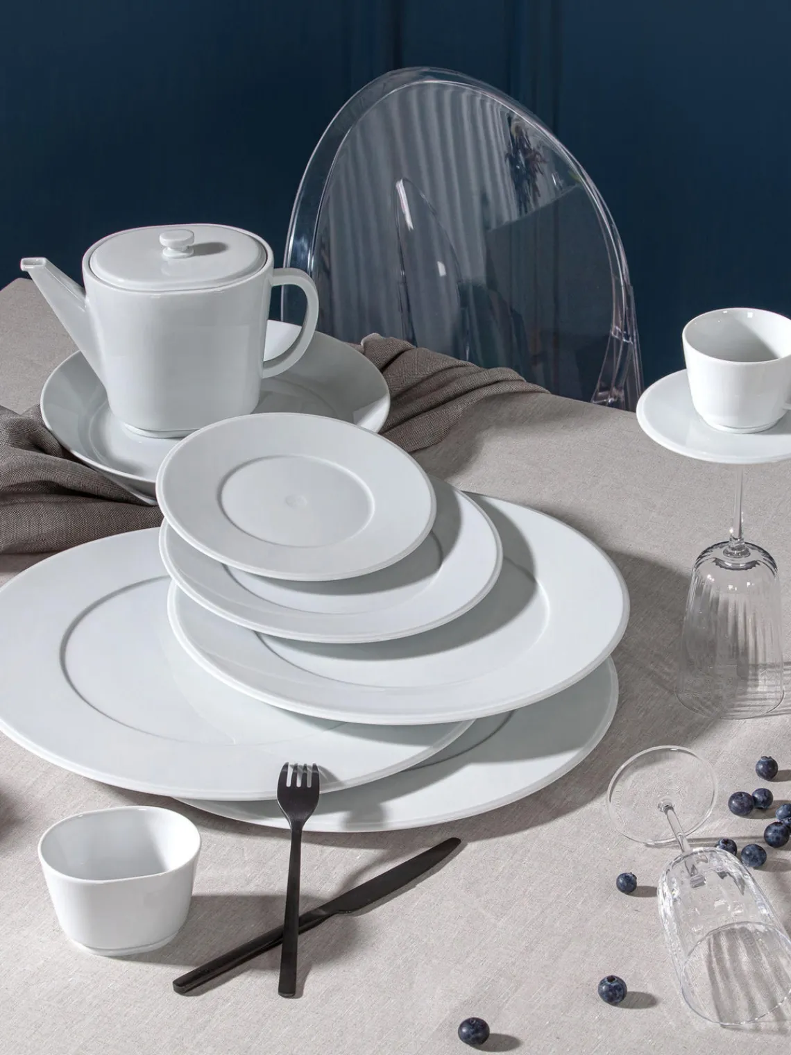 Platos postre de porcelana artesanales Vitruv, 2 uds. Platos De Postre|Vajillas Completas