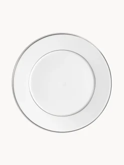 Platos De Postre|Vajillas Completas>Meissen Platos postre de porcelana con borde platino pintado a mano Vitruv, 2 uds. Blanco con borde de platino