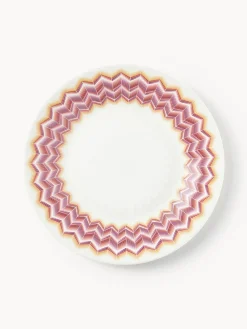 Platos De Postre|Vajillas Completas>Missoni Platos postre de porcelana Fine Bone China Jarris, 6 uds. Blanco, lila, multicolor