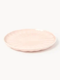 Clearance Platos postre de porcelana con relieves Sali, 4 uds. Platos De Postre|Vajillas Completas