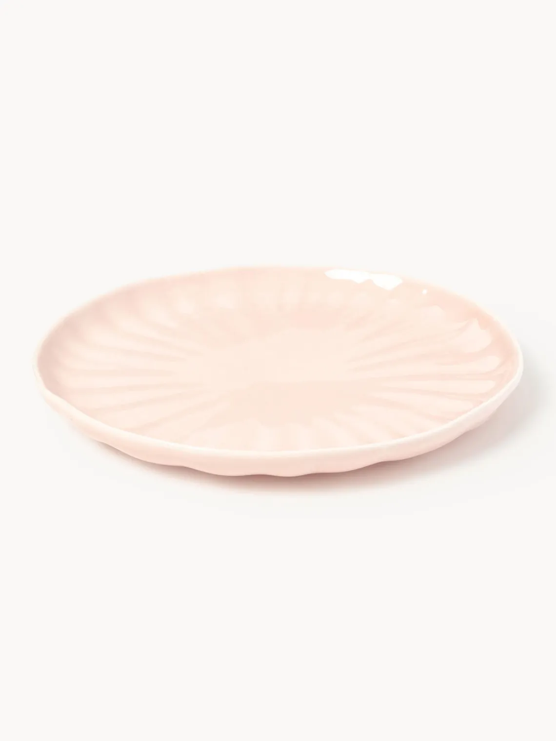 Clearance Platos postre de porcelana con relieves Sali, 4 uds. Platos De Postre|Vajillas Completas