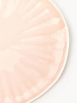 Clearance Platos postre de porcelana con relieves Sali, 4 uds. Platos De Postre|Vajillas Completas