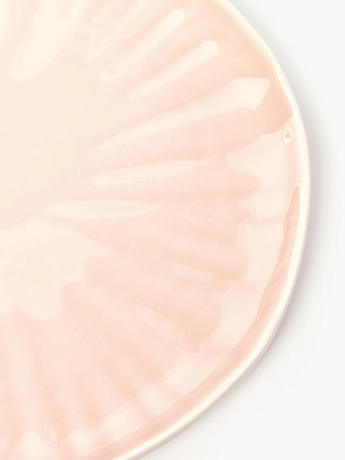 Clearance Platos postre de porcelana con relieves Sali, 4 uds. Platos De Postre|Vajillas Completas