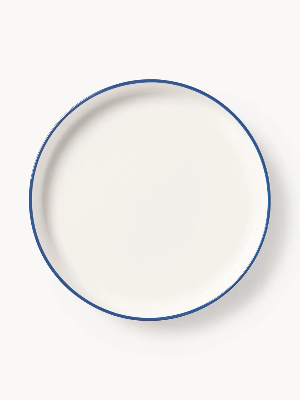 Platos De Postre|Vajillas Completas>Westwing Collection Platos postre de porcelana Facile, 2 uds. Blanco Off White con borde azul oscuro