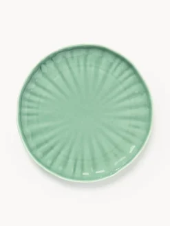 Platos De Postre|Vajillas Completas>Westwing Collection Platos postre de porcelana con relieves Sali, 4 uds. Verde menta