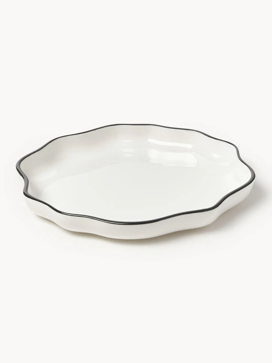 Platos De Postre|Vajillas Completas>Westwing Collection Platos postre de porcelana con volantes Bia, 4 uds.