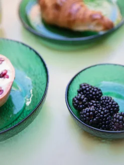 Hot Platos postre de vidrio The Emeralds, 2 uds. Platos De Postre|Vajillas Completas