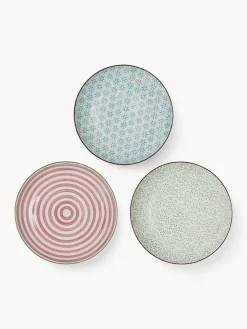 Outlet Platos postre pintados a mano Patrizia, 3 uds. Platos De Postre|Vajillas Completas