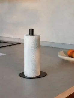 Almacenaje De Cocina>Metallbude Portarrollos de cocina de metal artesanal Ivana Negro