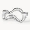 Portavelas|Jarrones>GEORG JENSEN Portavela de acero inoxidable con forma orgánica Cobra