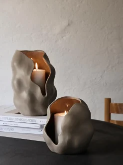 Discount Portavelas artesanal Hekla, 16 cm Candelabros|Jarrones