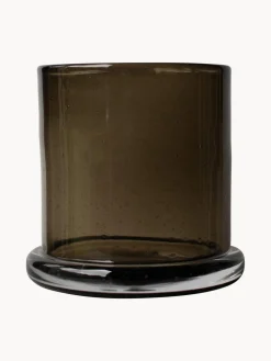 Jarrones|Velas Y Candelabros>DBKD Portavelas Bubble, 20 cm Marrón oscuro semitransparente